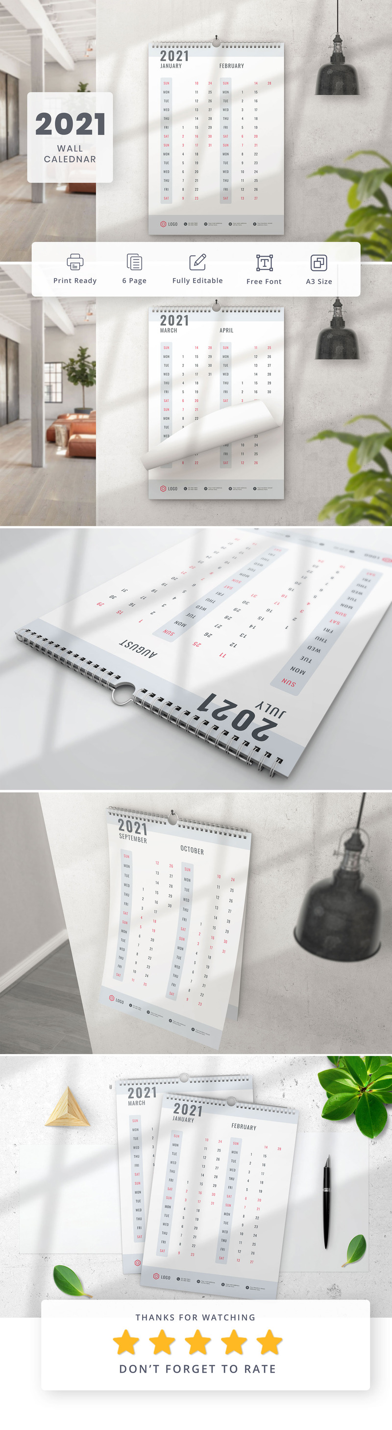 Wall Calendar 2021 Design Planner - Features Image 1