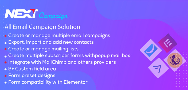 Administrar contactos / marketing por correo electrónico / Suscribirse - Complemento de WordPress para la próxima campaña - Features Image 1