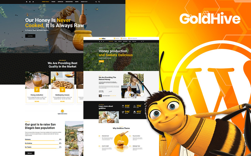 Goldhive | Honey Farm and Production WordPress Theme - Features Image 1