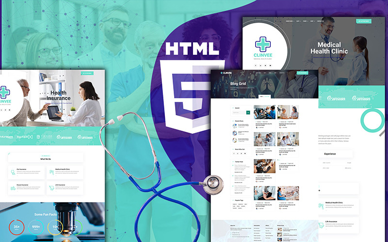 Clinvee | Doctor Medical Clinic Responsive Website template №126443 - Eigenschappen Afbeelding 1