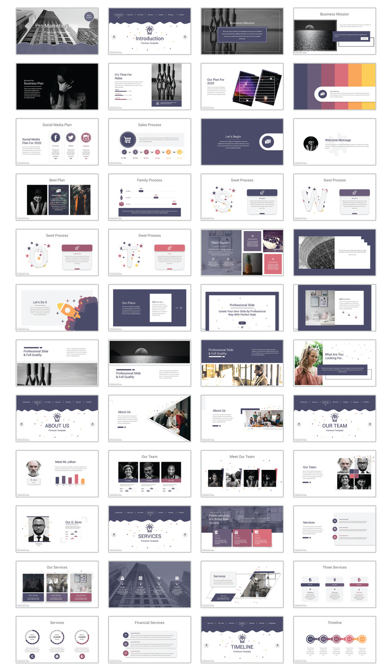 Pro Markting Plan PowerPoint Template TemplateMonster