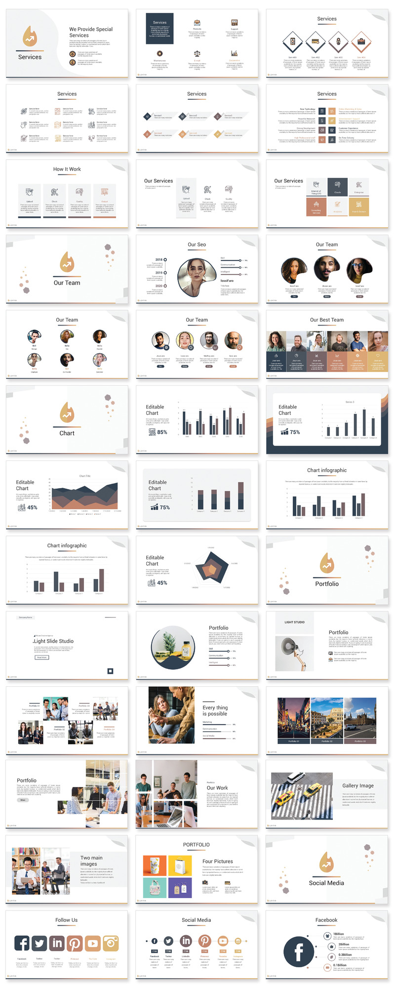 Light Slides PowerPoint Template - Features Image 3