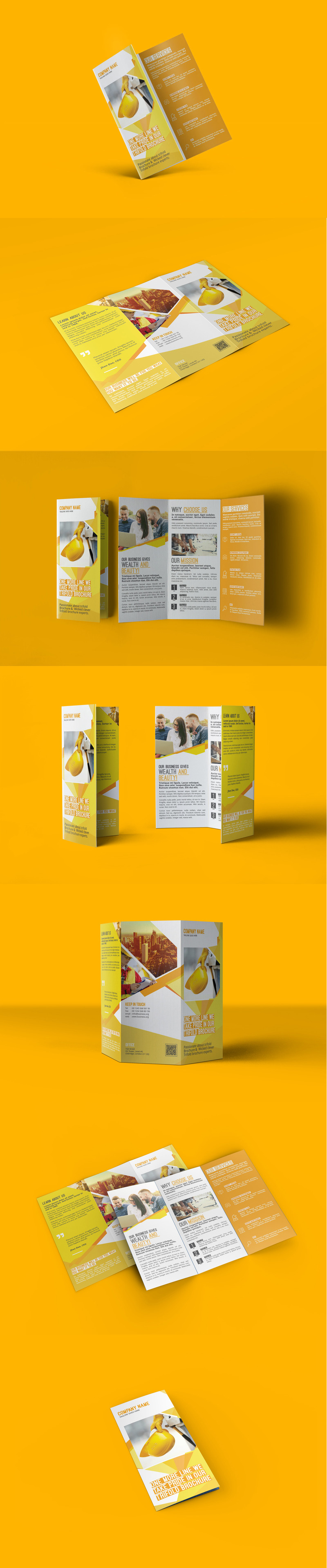 Trifold Brochure Corporate Identity Template - Features Image 1