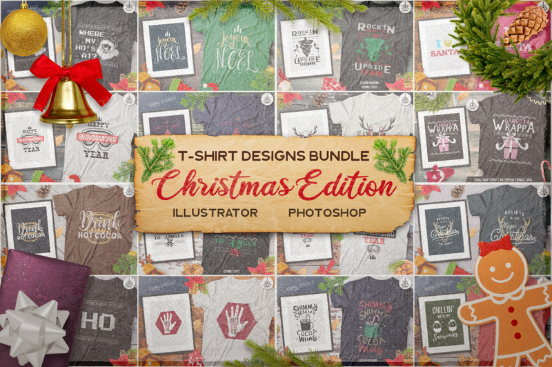 Christmas Cards Bundle - T-shirt Design - Features Image 1