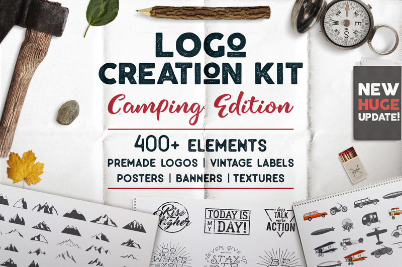 Creation Kit - Camping Bundle Edition. Cricut Files Dxf Logo Template Template de Logotipo №156069 - Apresenta Imagens 1