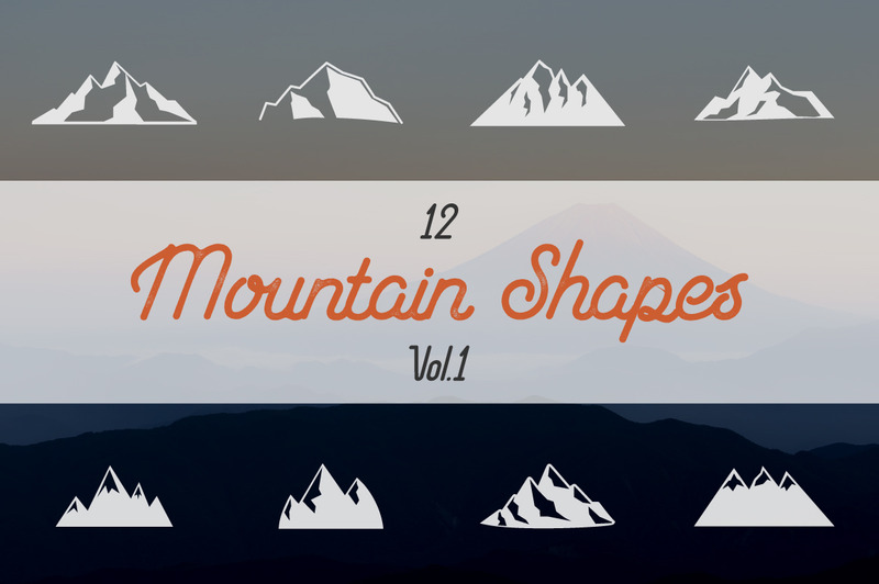 Mountain Shapes Collection Vol1 - Vector Image - Features Image 1