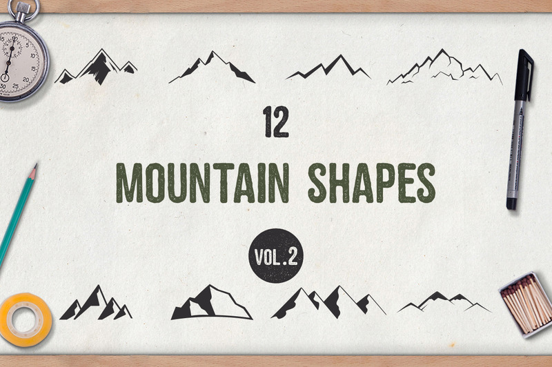 Mountain Shapes SVG Bundle Vol2 - Vector Image - Features Image 1