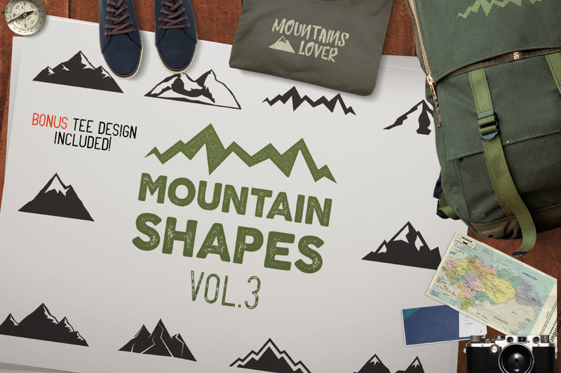 Mountain Shapes SVG Bundle Part 3 - Vector Image - Features Image 1