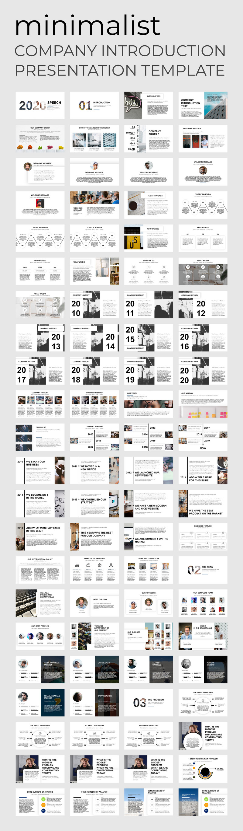 Minimalist Presentation PowerPoint Template - Features Image 1