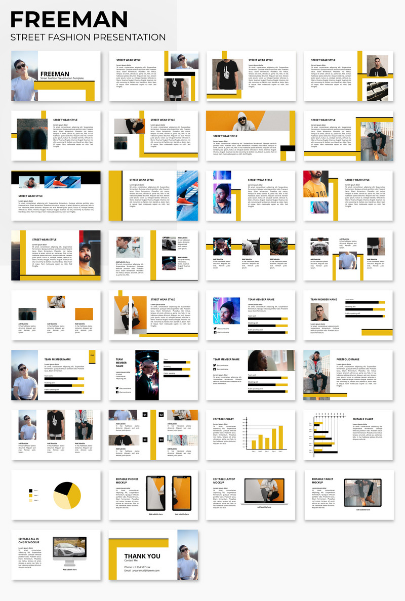 Freeman - Street Fashion Google Slides - Caratteristiche Immagine 1