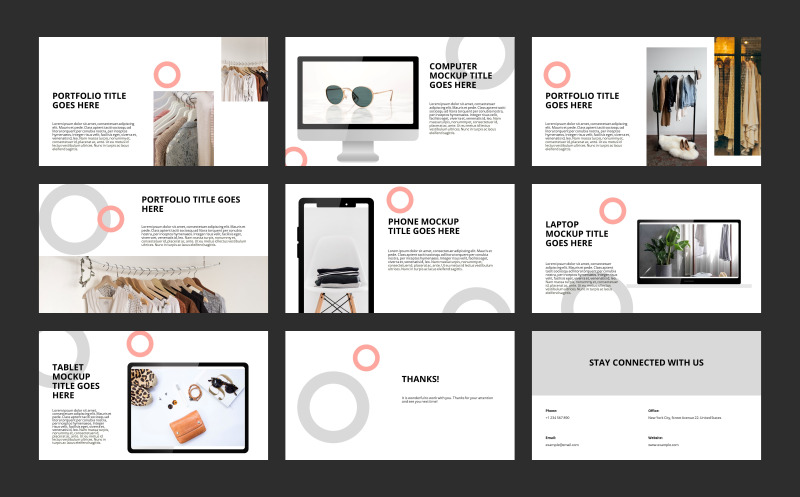 Modello PowerPoint di presentazione rosa di moda - Caratteristiche Immagine 1