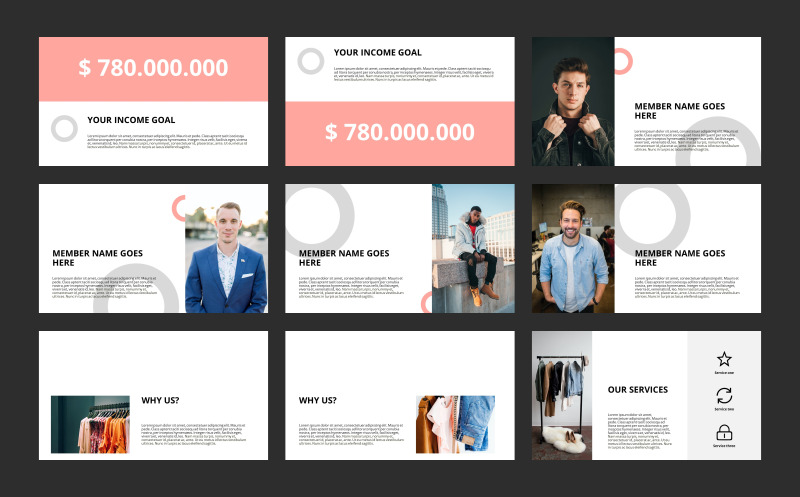 Modello PowerPoint di presentazione rosa di moda - Caratteristiche Immagine 3