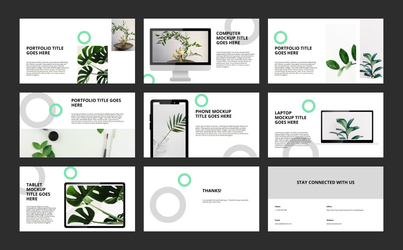 Green Presentation PowerPoint Template - Features Image 1