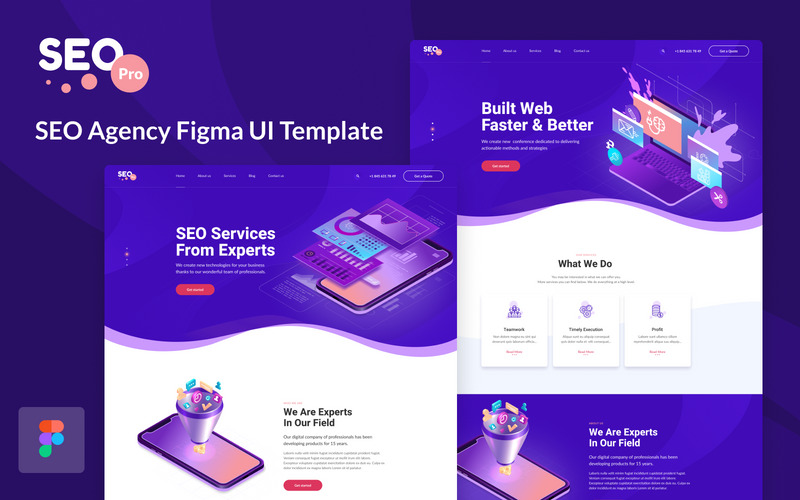 SEOpro - SEO- och marknadsföringsbyrå Figma UI-mall - Features Image 1