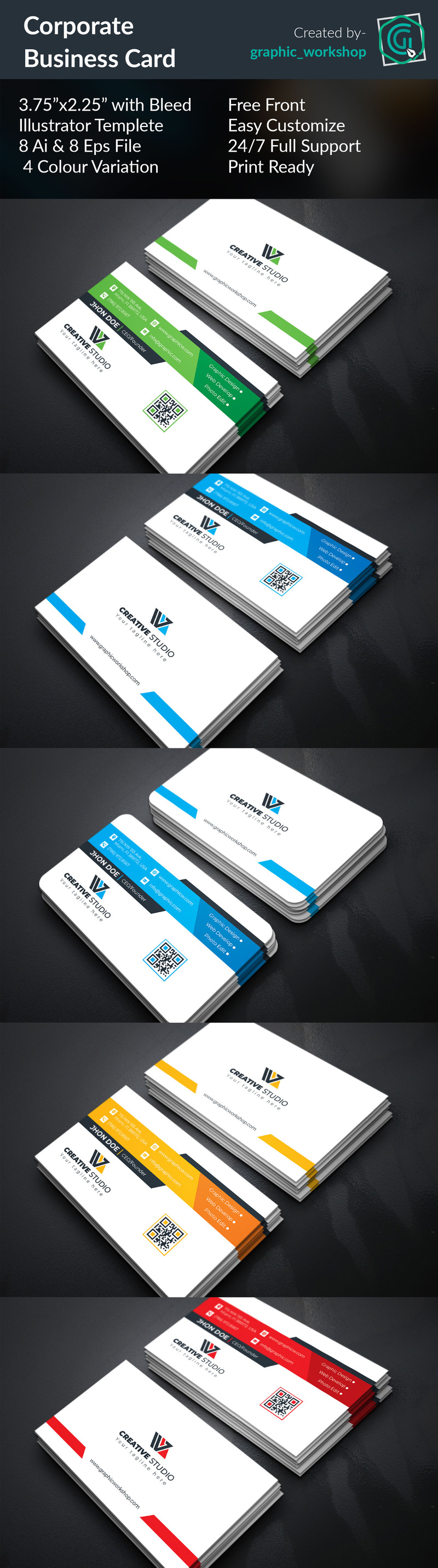 Business Card Corporate Identity Template - Features Image 1