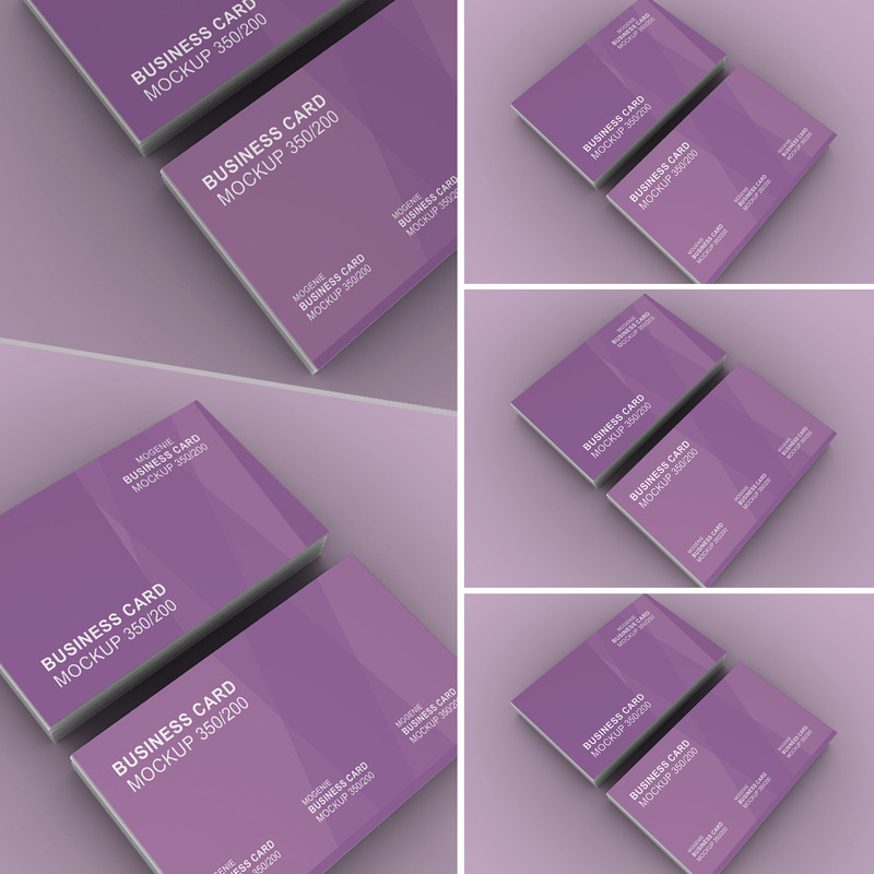 Stack of Business Card Product Mockup - Features Image 1