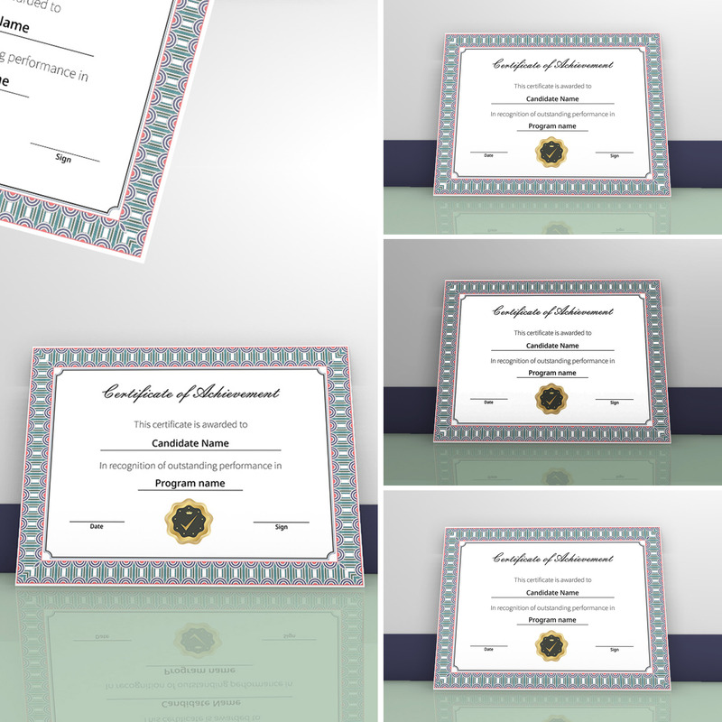 Beautiful Simple Certificate Template - Features Image 1