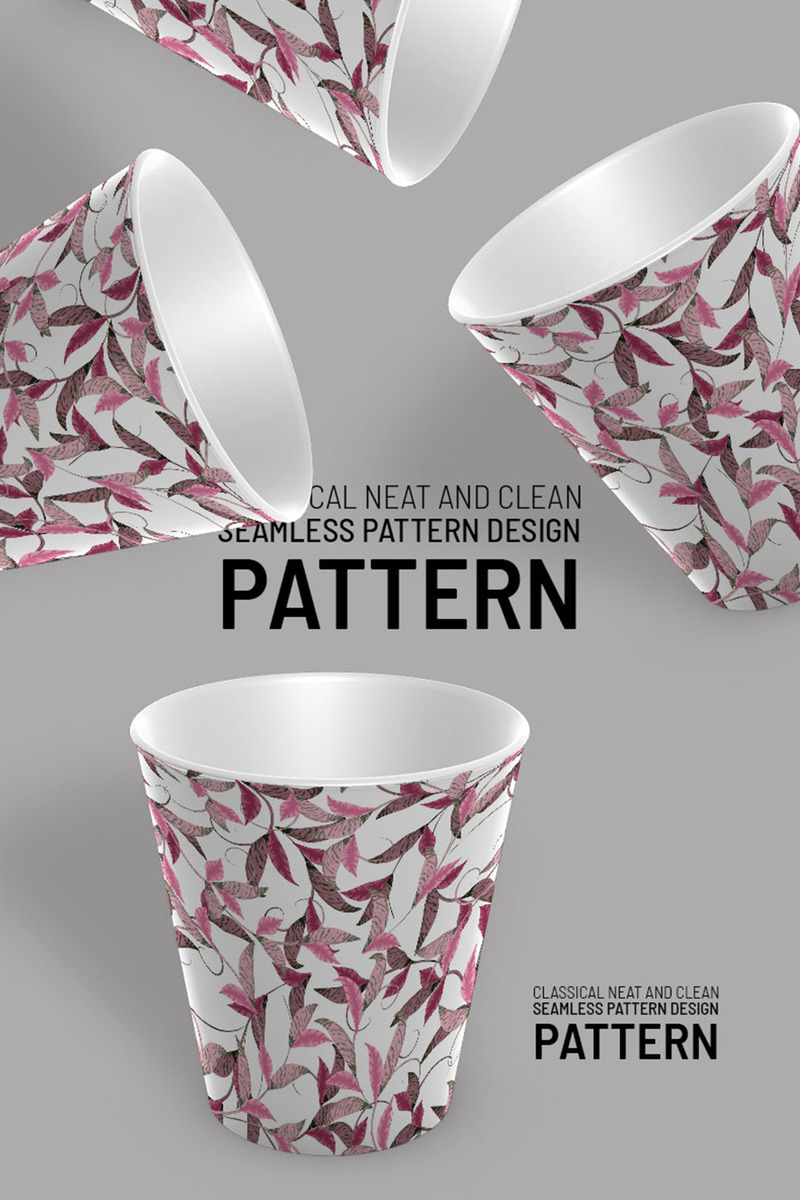 Classic floral branches and flowers seamless design Pattern - Features Image 1