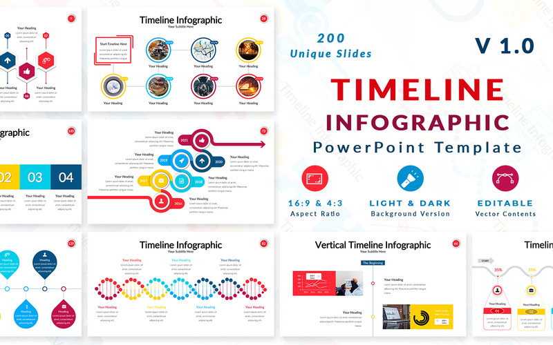 Oś czasu Infografika Szablon PowerPoint - Obraz funkcji 1