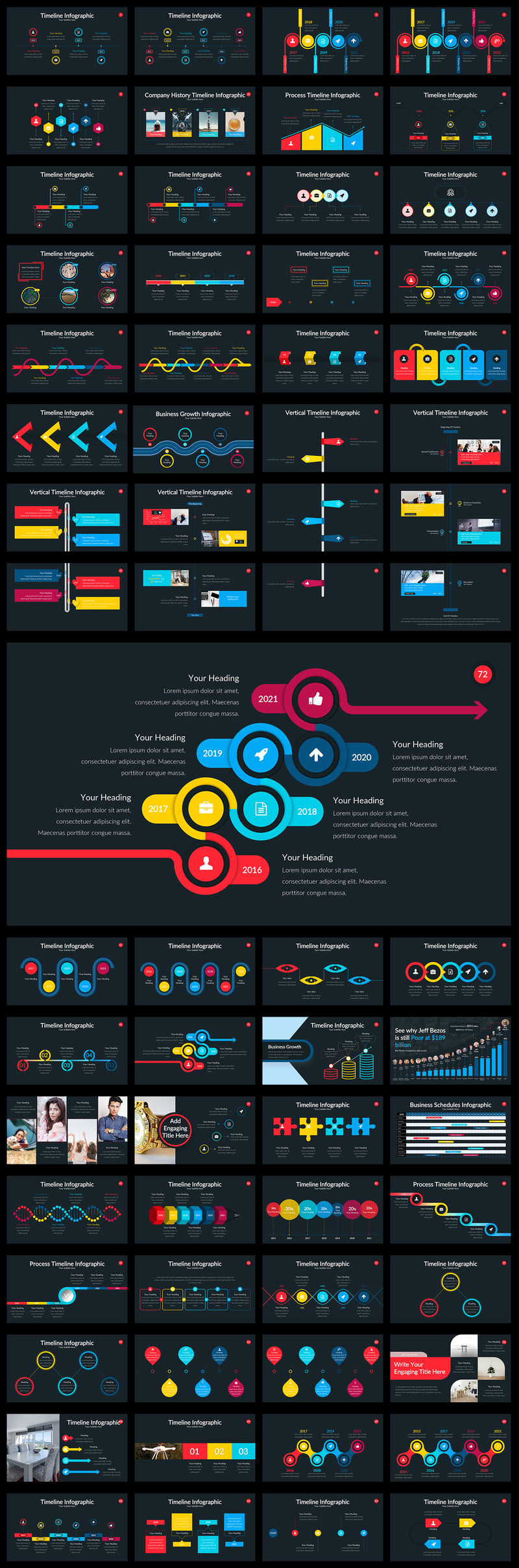 Oś czasu Infografika Szablon PowerPoint - Obraz funkcji 6