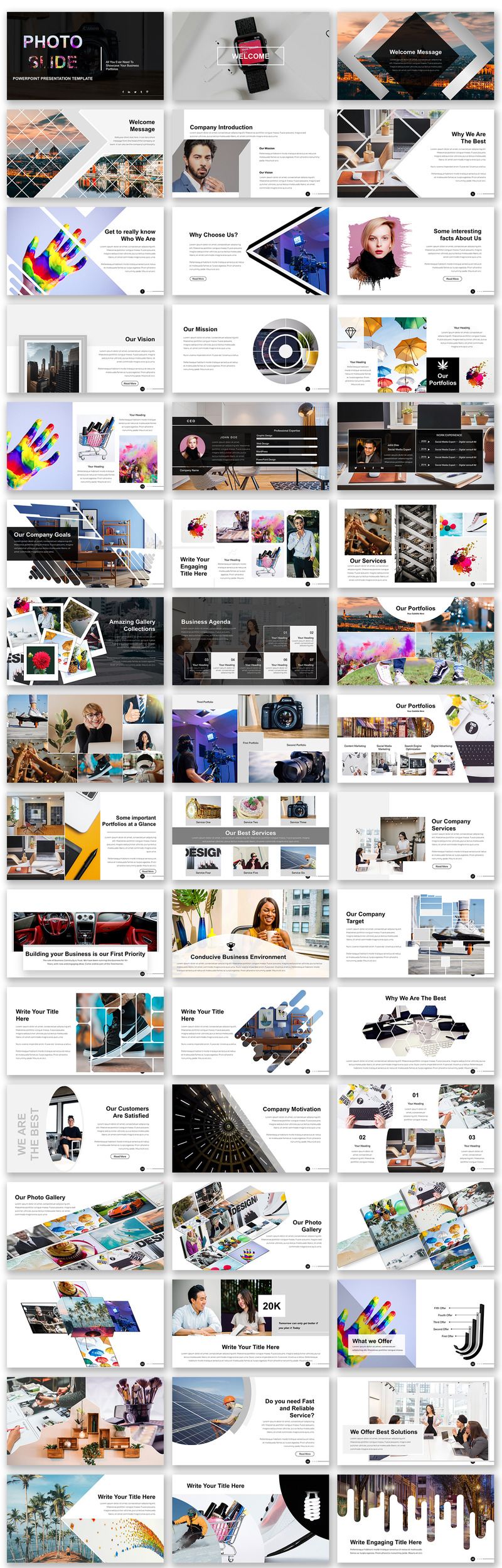 Photo Slide PowerPoint template - Features Image 3