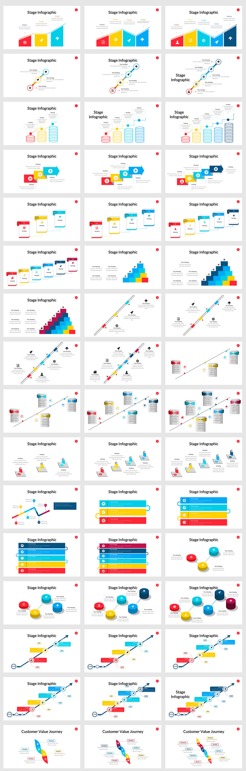 Stage Infographic PowerPoint-sjabloon - Features Image 2