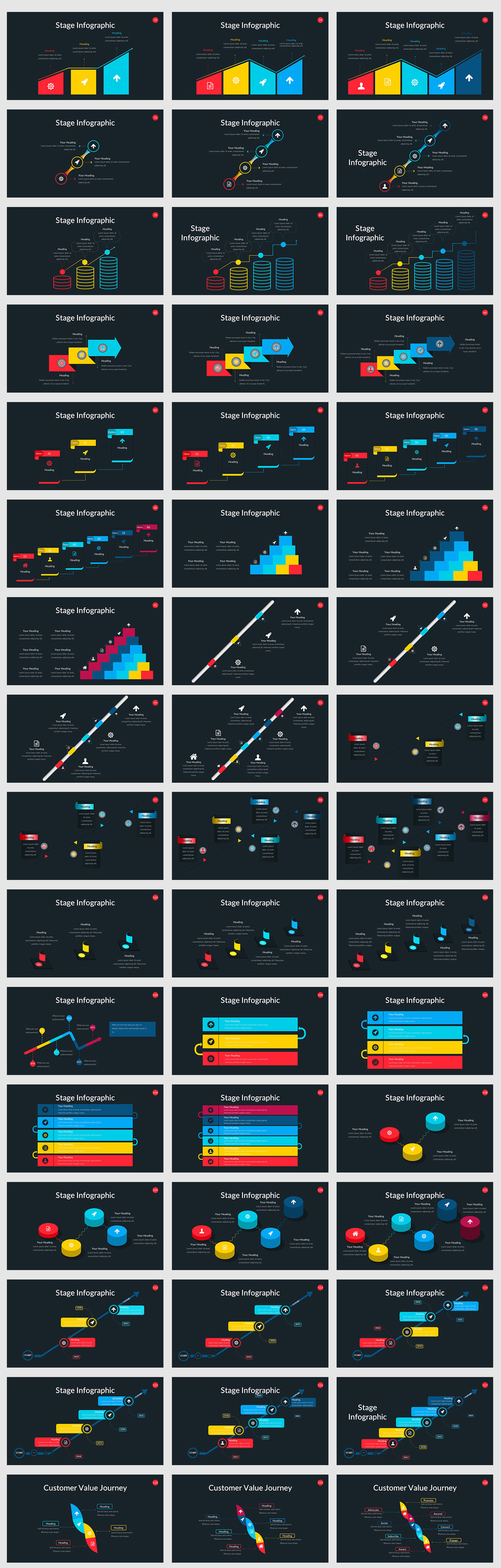 Stage Infographic PowerPoint-sjabloon - Features Image 4