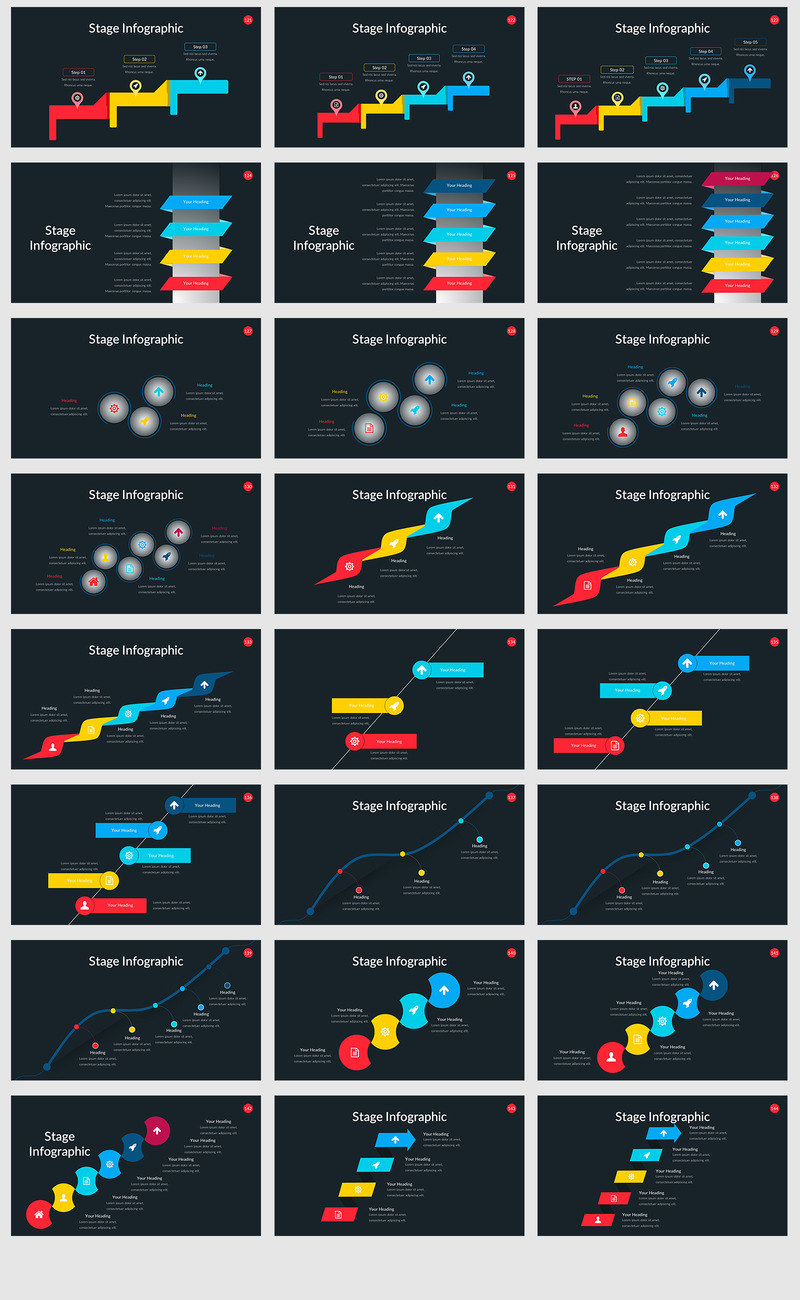 Stage Infographic PowerPoint-sjabloon - Features Image 5