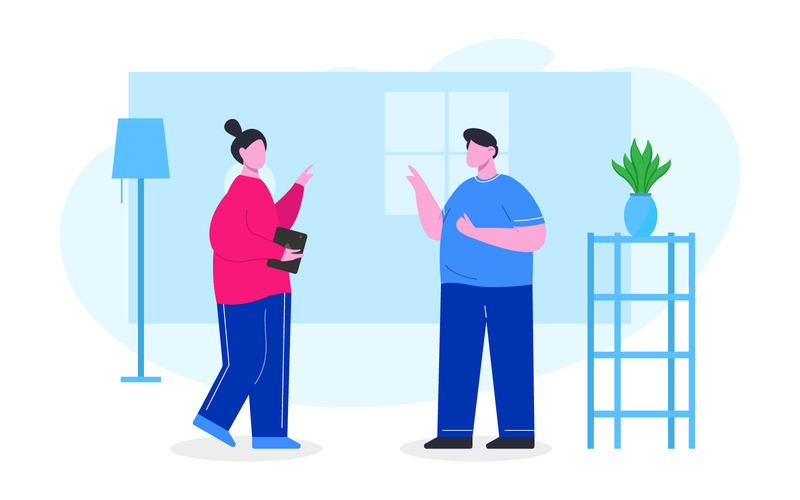 Diskussionsillustration - vektorbild - Features Image 1