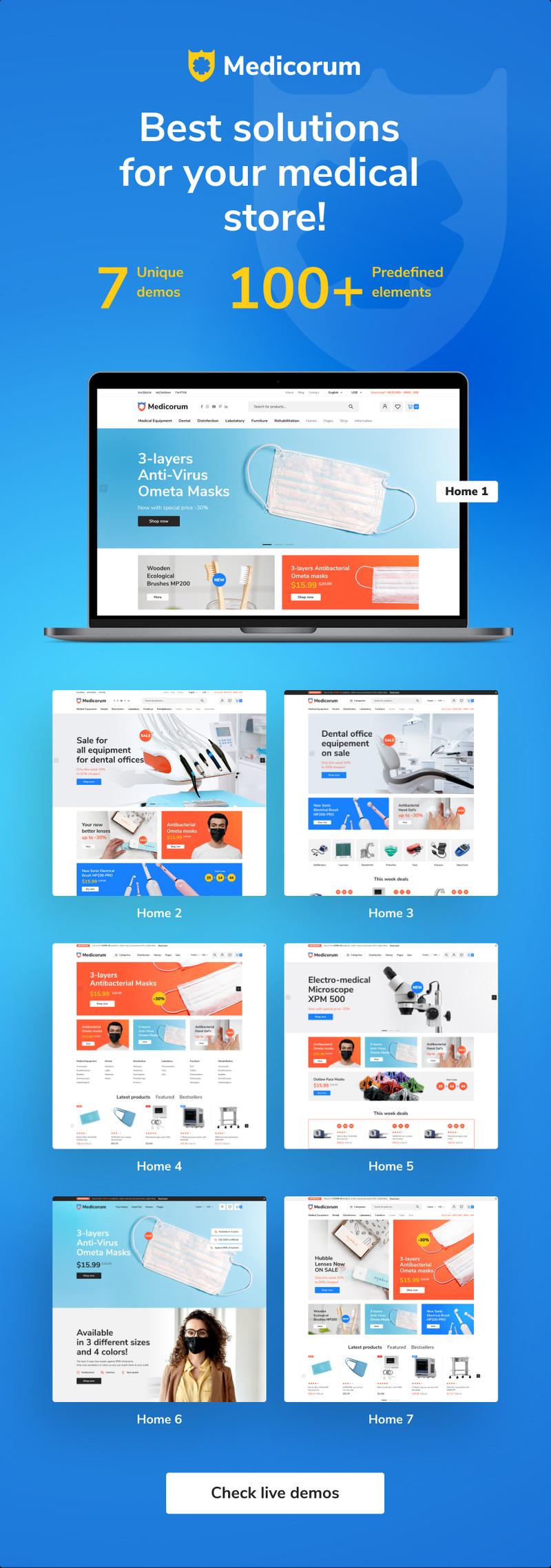 Medicorum - Medical Store WooCommerce Theme - Features Image 1