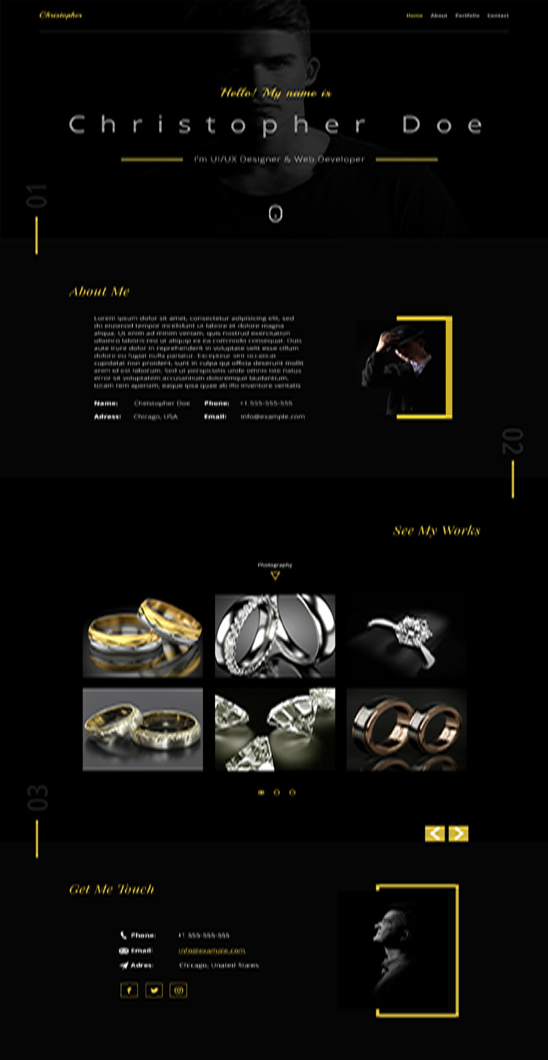 Tema PSD #98412 Chris-Black - Immagine Caratteristiche 1