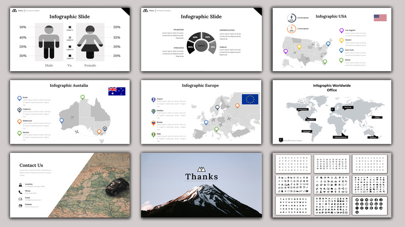 Huttan - 创意商业 PowerPoint 模板 - Features Image 6