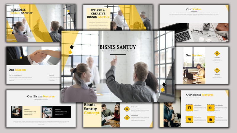 Bisnis Santuy - Creative Business PowerPoint template - Features Image 1
