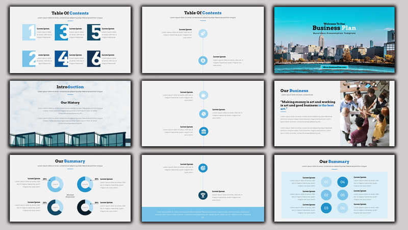 Business Plan - Creative Business Plan PowerPoint Template - Features Image 2
