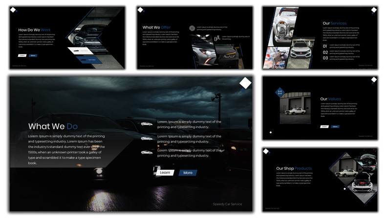 Speedy - Car Services Google Slides - Caratteristiche Immagine 2