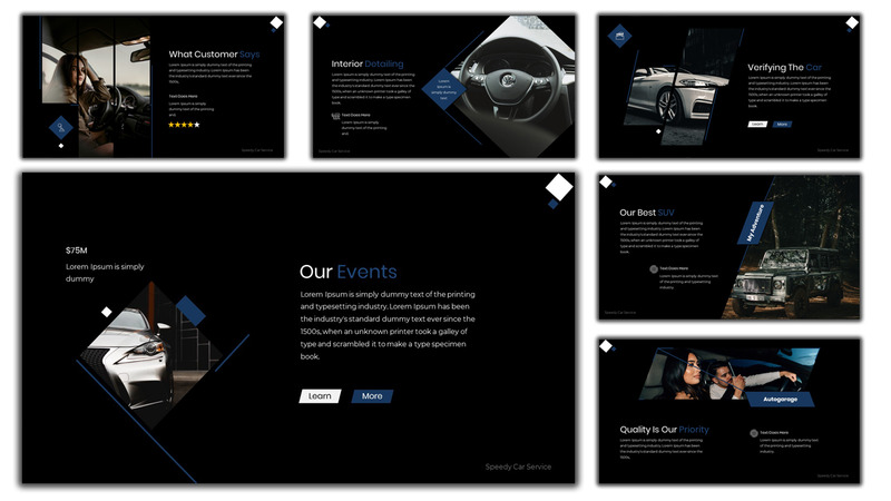 Speedy - Car Services Google Slides - Caratteristiche Immagine 4