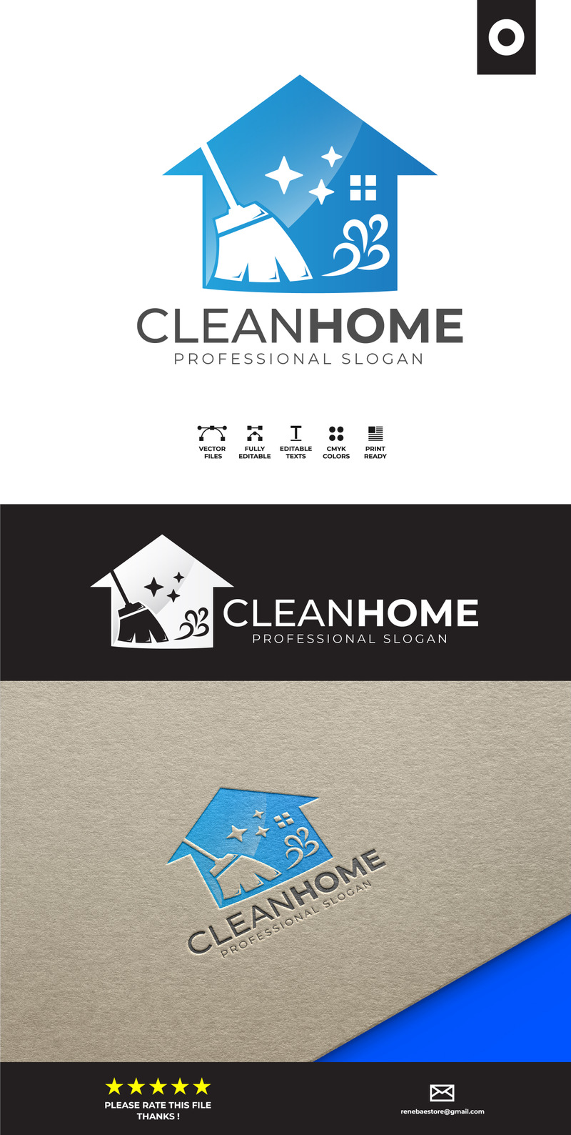 Clean Home Logo Template - Features Image 1