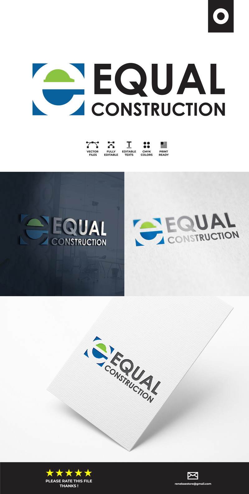 Equal Construction Logo Template - Features Image 1