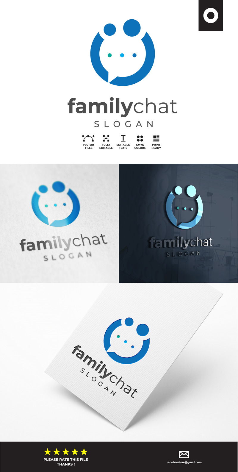 FamilyChat Logo Template - Features Image 1