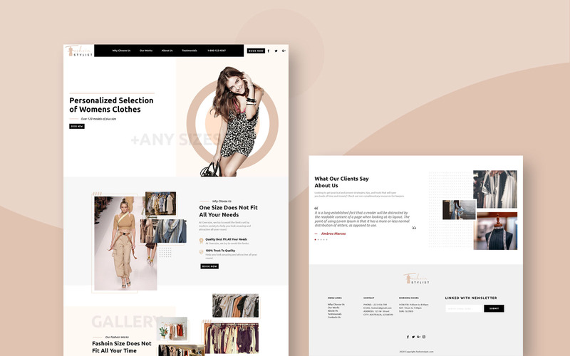 Modello PSD stile moderno stilista di moda - Immagine Caratteristiche 1