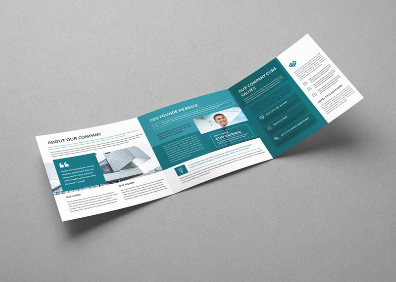 Square Trifold Brochure - Corporate Identity Template - Features Image 2