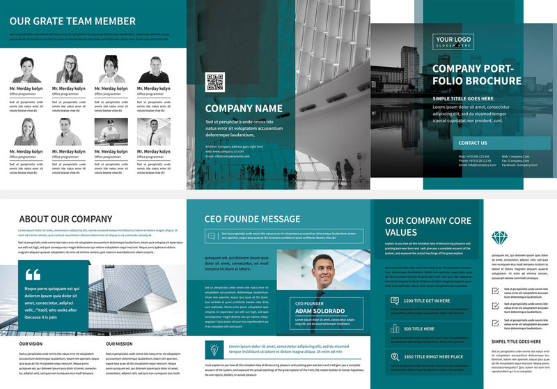 Square Trifold Brochure - Corporate Identity Template - Features Image 4