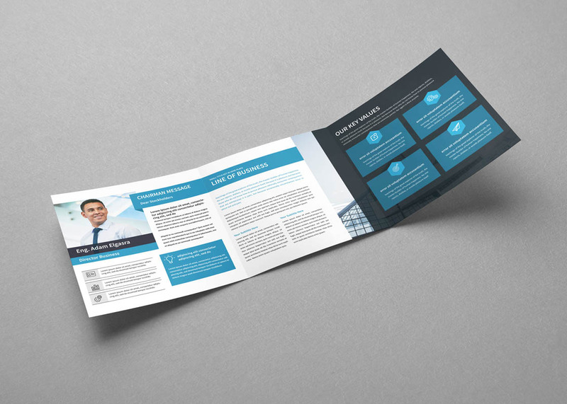 Square Trifold Brochure - Corporate Identity Template