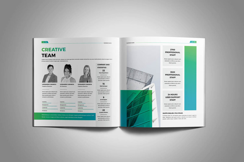 Square Company Profile Brochure Corporate Identity Template - Features Image 6