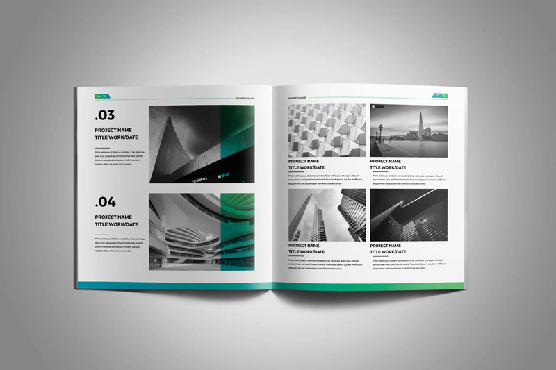 Square Company Profile Brochure Corporate Identity Template - Features Image 8