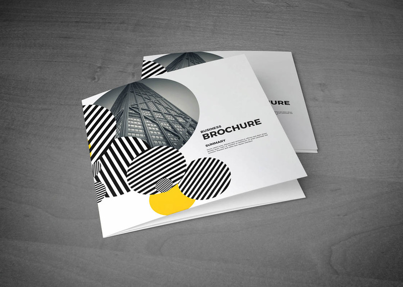 Square Trifold Brochure - Corporate Identity Template