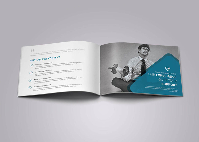 Брошюра A5 Business Landscape - шаблон фирменного стиля - Изображения фич 2