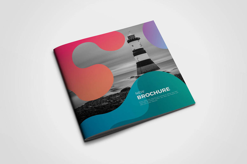 Square Colorful Brochure Corporate Identity Template - Features Image 1
