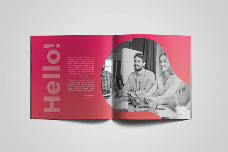 Square Colorful Brochure Corporate Identity Template - Features Image 3