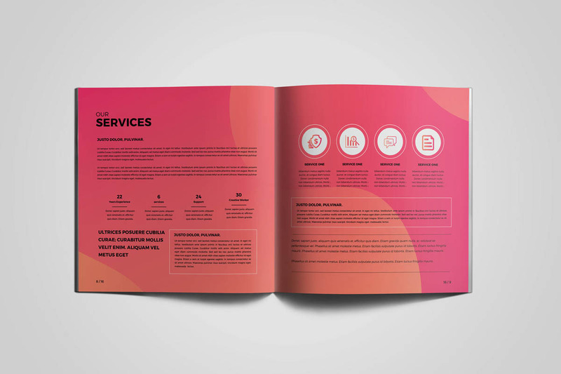 Square Colorful Brochure Corporate Identity Template - Features Image 6
